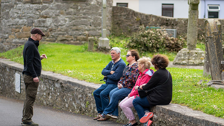 Guests listening to a talk